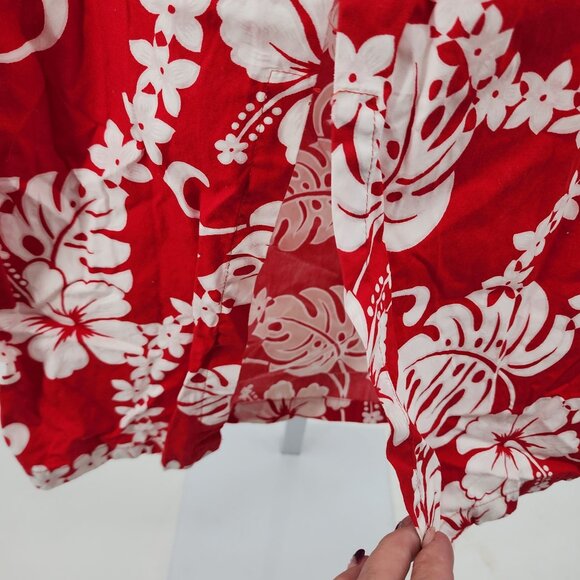 Hilo Hattie Womens Size 4 Red White Floral Hawaiian Dress Sleeveless Island - Picture 5 of 7